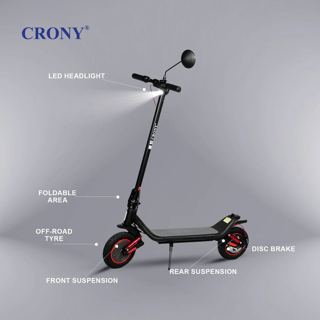CRONY M365 Max Long Range Electric Scooter – 500W Dual Suspension