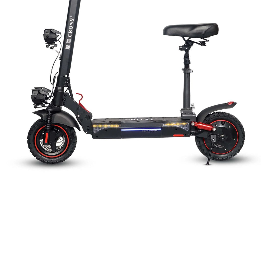 CRONY T4 2000W High-Speed Electric Scooter – Dual Suspension & Triple LED Headlamps