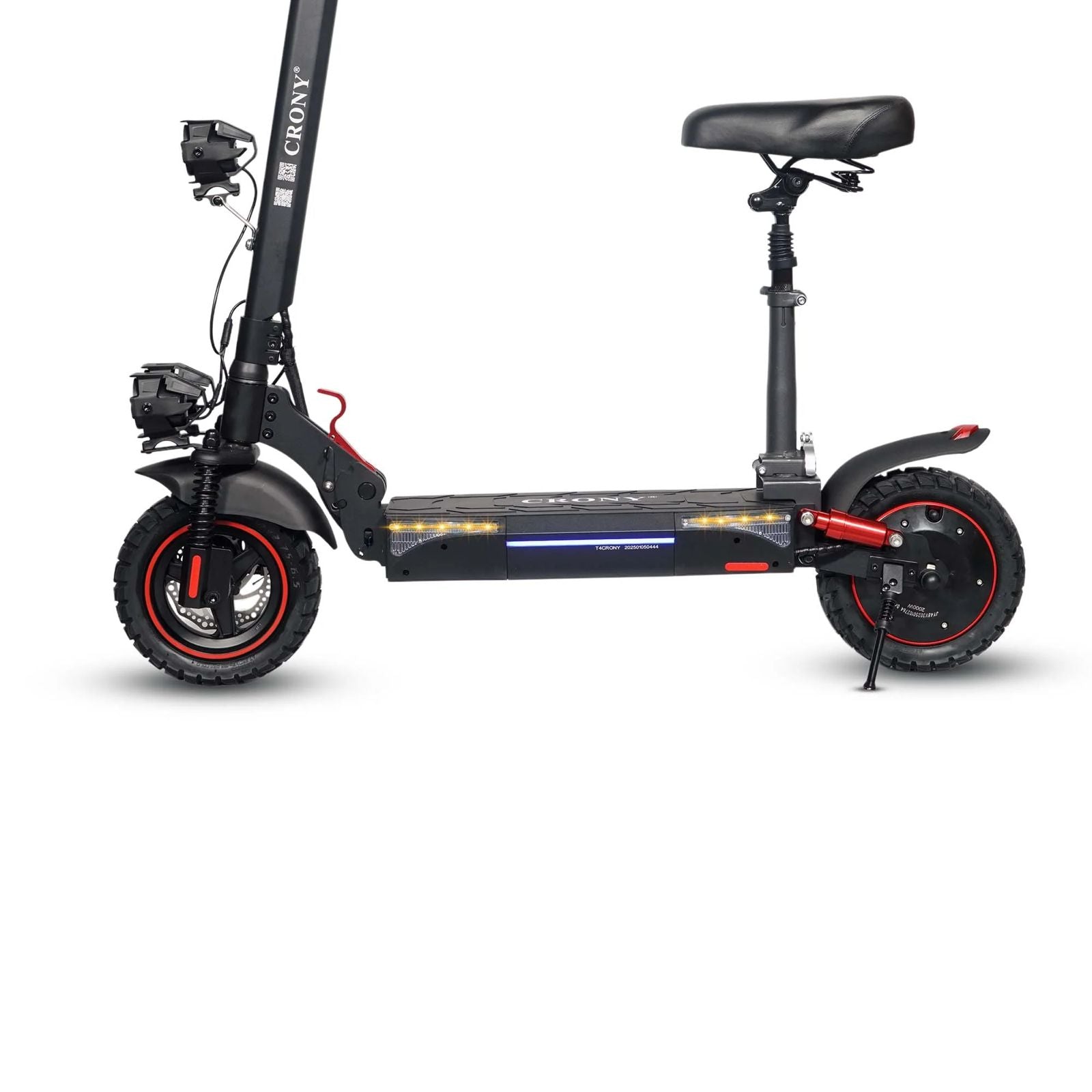 CRONY T4 2000W High-Speed Electric Scooter – Dual Suspension & Triple LED Headlamps