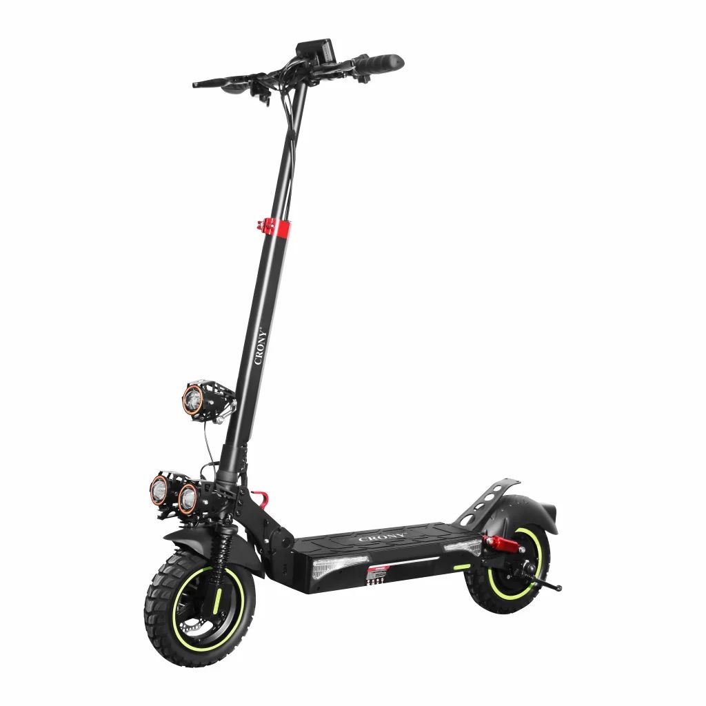 CRONY T4 2000W High-Speed Electric Scooter – Dual Suspension & Triple LED Headlamps