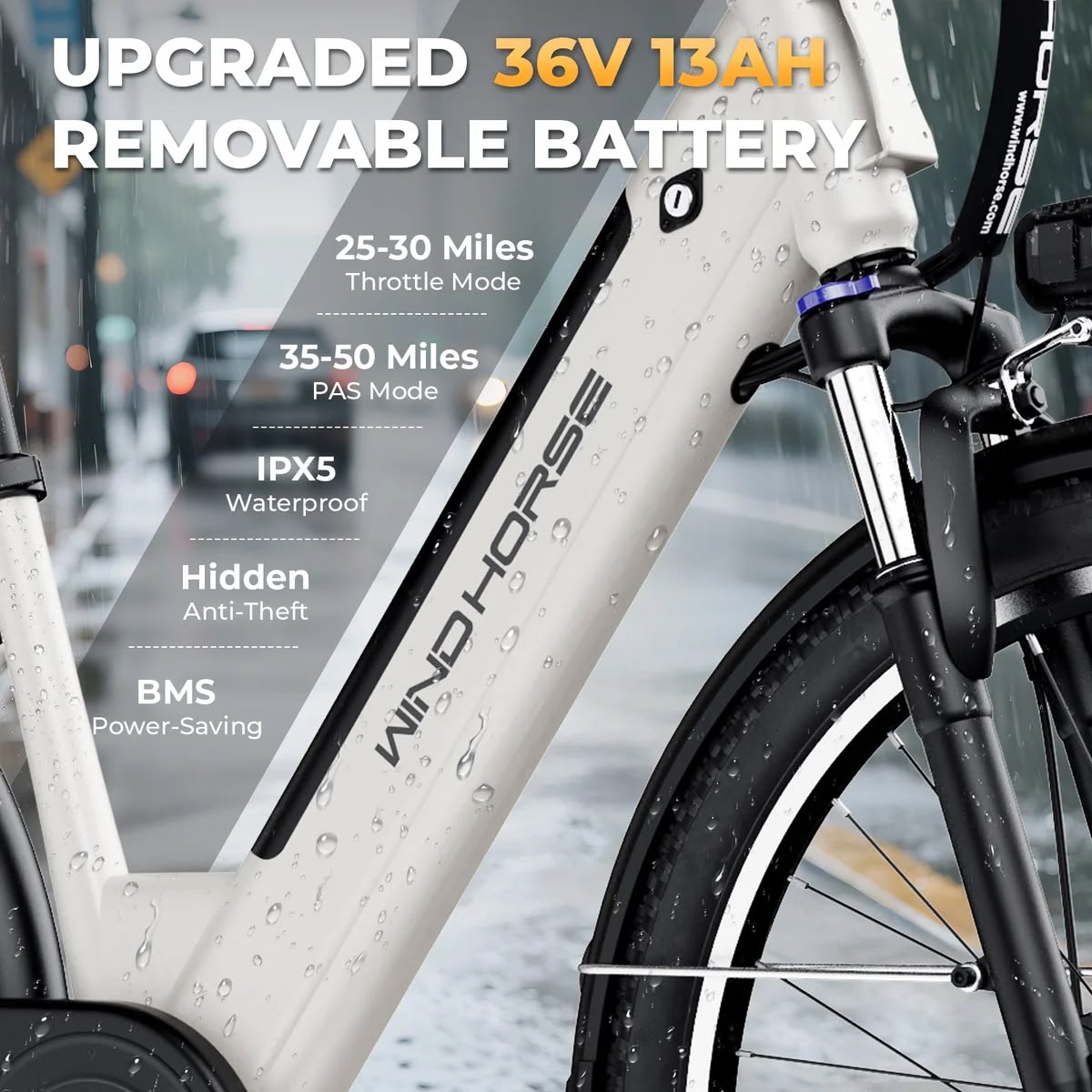 Wind horse F2 Electric Bike for Adults – 350W | 36V 13Ah | 26-Inch Tires