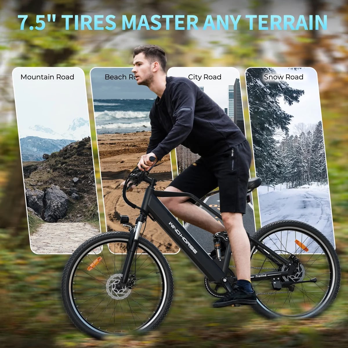 Wind Horse F3 Electric Bike – 650W | 36V 15.6Ah | 27.5-Inch Tires